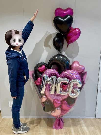 バルーンブーケ 高さ140cm＋浮くバルーン＋名前入り